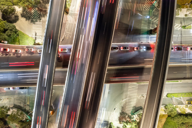 傍晚城市路桥交通图片下载