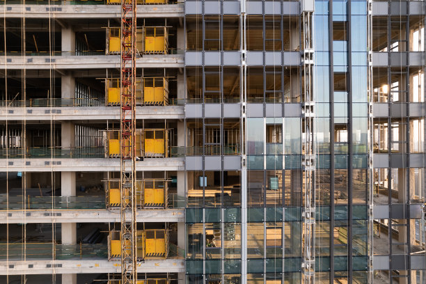 航拍城市建筑工地图片下载