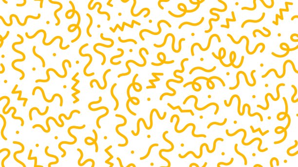 黄色弯弯曲曲的面条线条抽象的图案图片下载