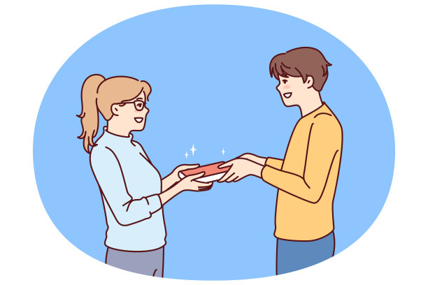 男生把书传给女生，以表达对学校的爱或共同备考图片下载