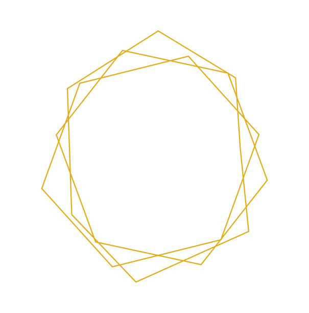 几何金框架孤立在白色背景。婚礼请柬奢华边框。矢量图图片下载