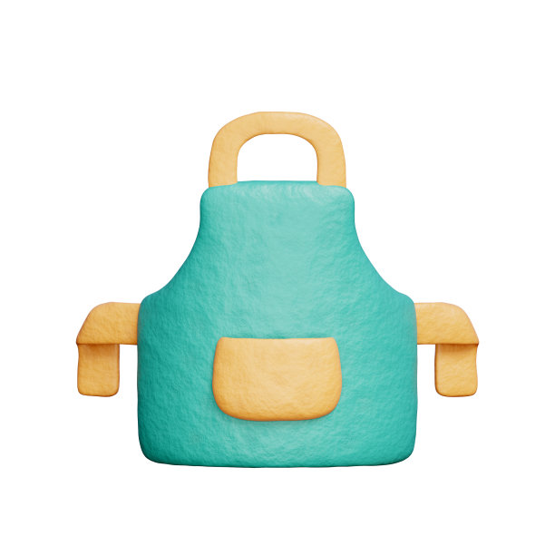 围裙，厨具，烹饪和烘焙元素，3D渲染。图片下载