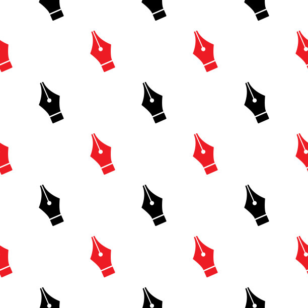 钢笔笔尖无缝图案图片下载