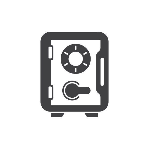 金属银行安全图标在平面风格。货币库矢量插图上孤立的背景。仓储标牌经营理念。图片下载