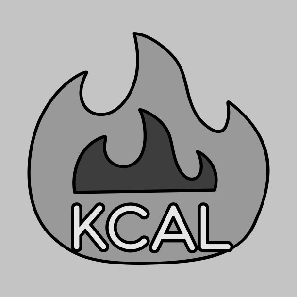 Kcal火矢量图标。燃烧卡路里，燃烧脂肪图片下载