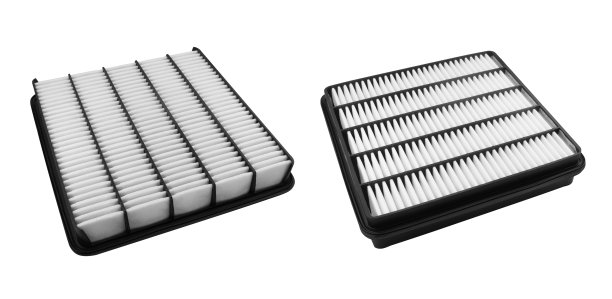 新车空气滤清器。汽车发动机空气滤清器孤立在白色背景上。近距离空气过滤器隔离。优质的汽车维修备件图片下载