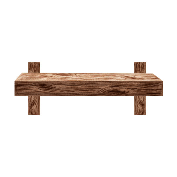 书架木质挂墙。手绘水彩插图孤立。舒适的家庭书桌，图书馆内部。摆放书籍和文具的家具。剪贴画贴纸，书店，卡片，网站。图片下载