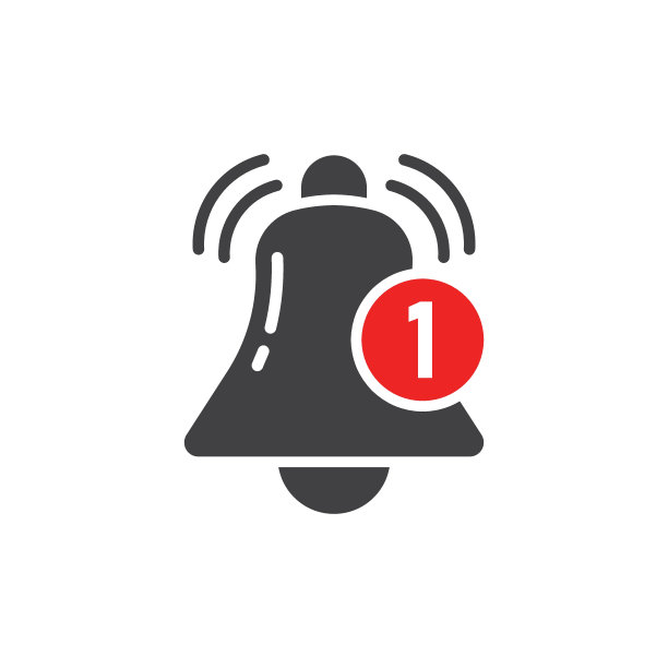 平面样式的通知铃声图标。在孤立的背景上传入收件箱消息矢量插图。响铃招牌经营理念。图片下载