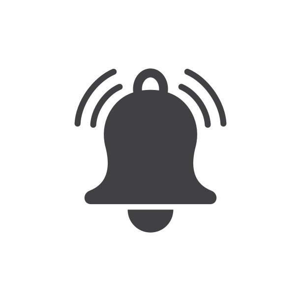 平面样式的通知铃声图标。在孤立的背景上传入收件箱消息矢量插图。响铃招牌经营理念。图片下载