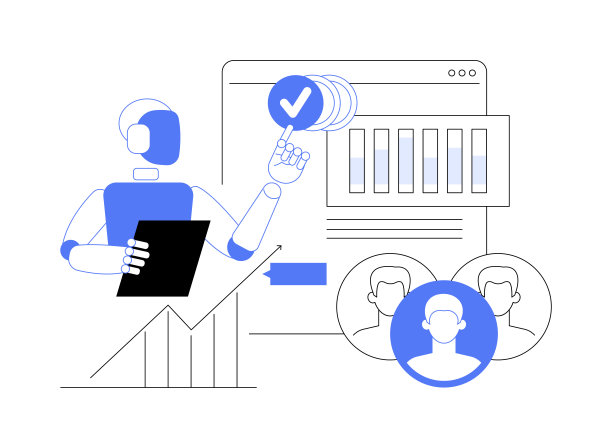 人工智能影响评估抽象概念矢量图。图片下载