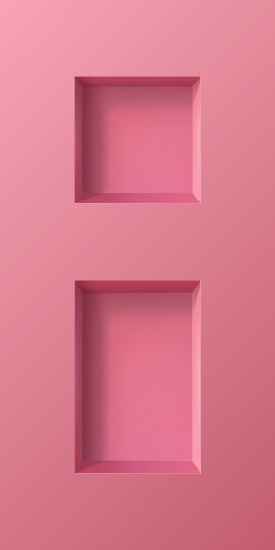 粉红色的墙壁3d壁龛和空盒子架子图片下载