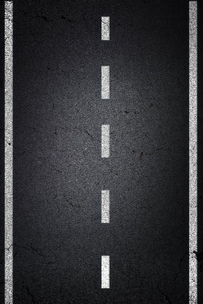 道路背景与沥青虚线图片下载