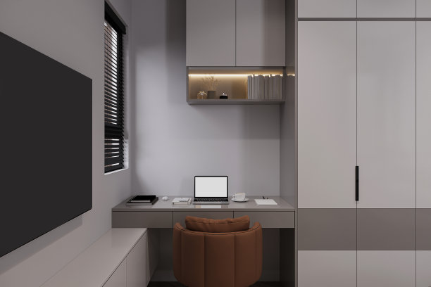 优雅现代的卧室设计，大床带衣帽间图片下载