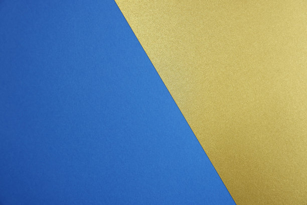 蓝色和金色的彩色纸图片下载