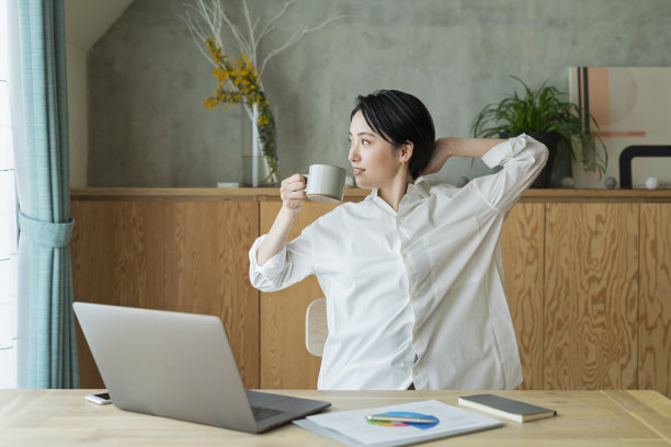 女性远程办公图片下载