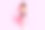 全长照片的无忧无虑时髦的女士穿着条纹背心骑自行车空的空间孤立的粉红色背景图片下载