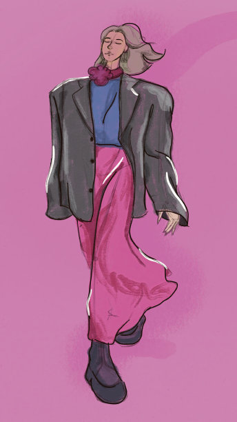 别致的对比:现代时尚插图图片下载