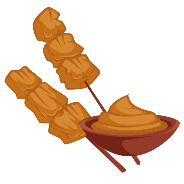 烤鸡肉串蘸酱串图片下载