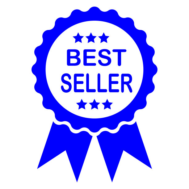 深蓝色的畅销书标签图片下载
