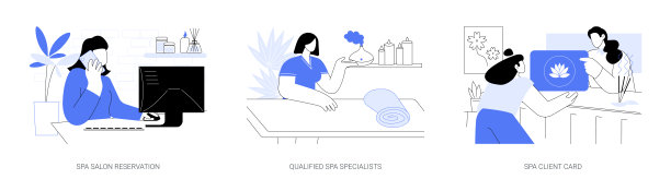 Spa沙龙业务隔离卡通矢量插图se图片下载