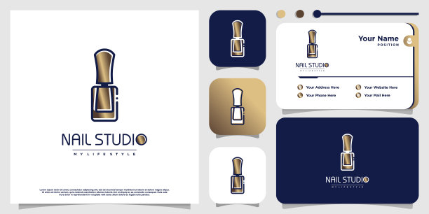 钉子标志概念与创意元素风格高级矢量图片下载