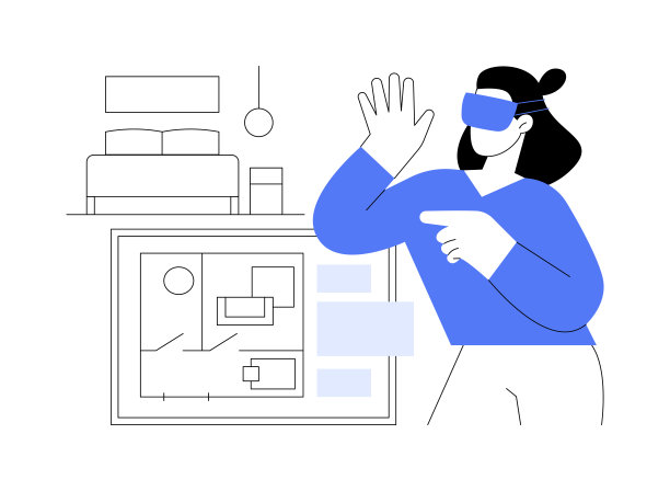 虚拟财产旅游孤立的卡通矢量插图。图片下载