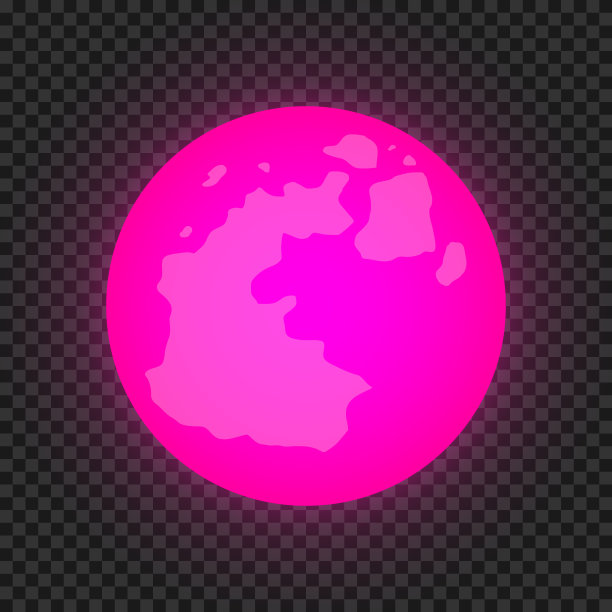 现实的满月插图孤立的黑色背景图片下载