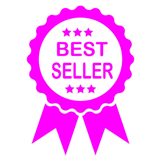 粉红色的畅销书标签图片下载