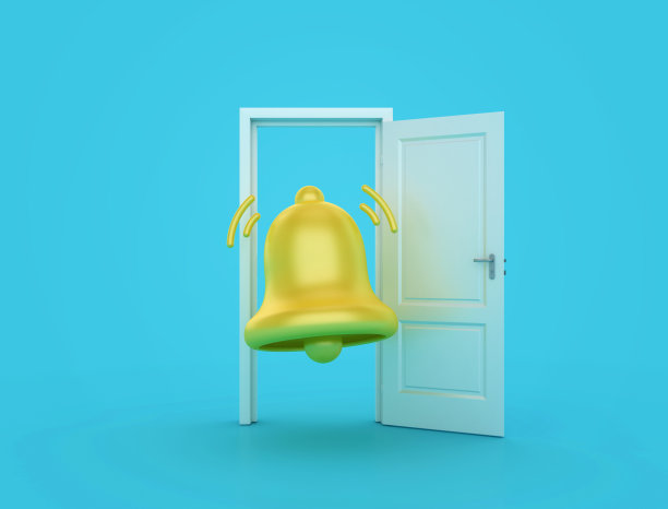 打开门的通知铃图片下载