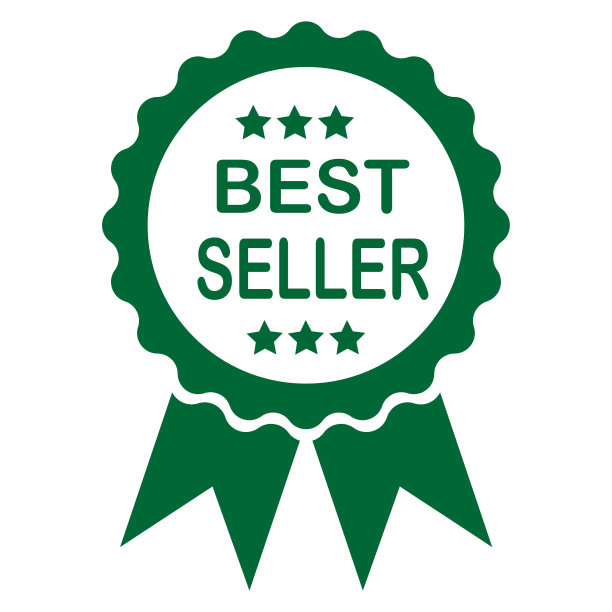 深绿色的畅销书标签图片下载