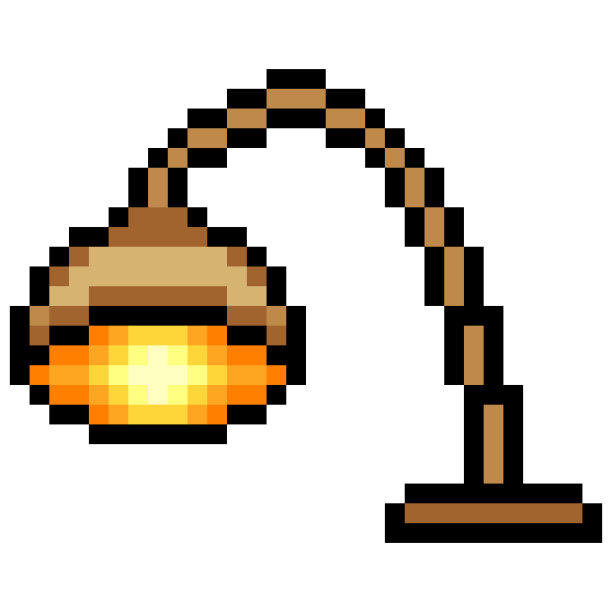 像素艺术设计中的台灯图片下载