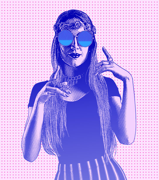 嬉皮节女孩图片下载