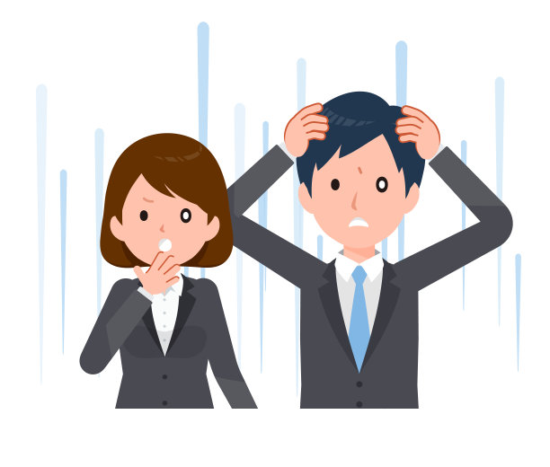 西装革履的商务人士。被意想不到的麻烦震惊了。图片下载