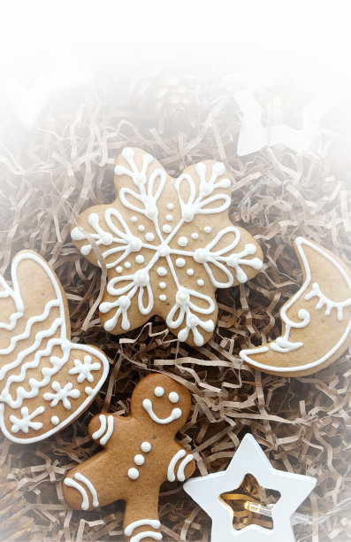 圣诞饼干手工礼品新年概念竖版照片图片下载