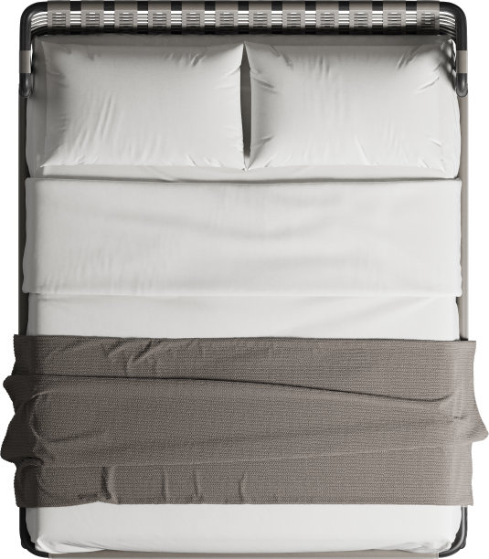 带床头板的双人床俯视图图片下载