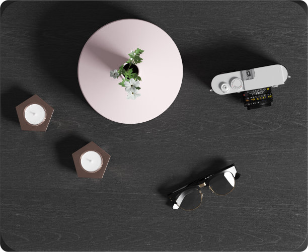 黑色床头柜俯视图图片下载