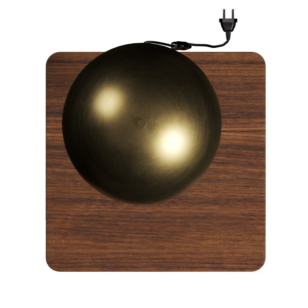 带台灯的木制床头柜俯视图图片下载