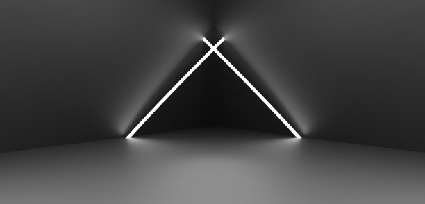 背景辉光曲线技术舞台3D插画图片下载