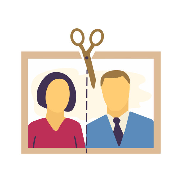 离婚图标剪贴画头像logtotype隔离矢量插图图片下载