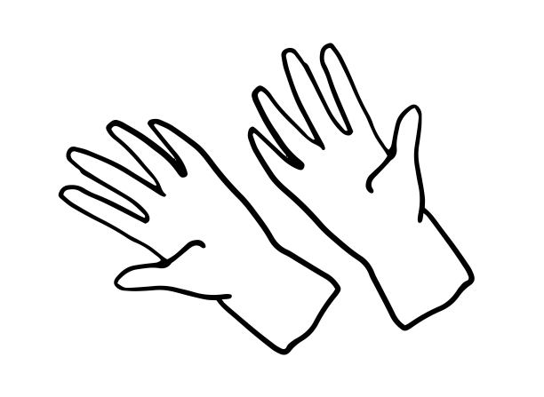 工人园林防护手套，橡胶工作服，安全线插图。维修轮廓图，专业，手，人，概念，支持，维护，配件为园艺。海报,横幅图片下载