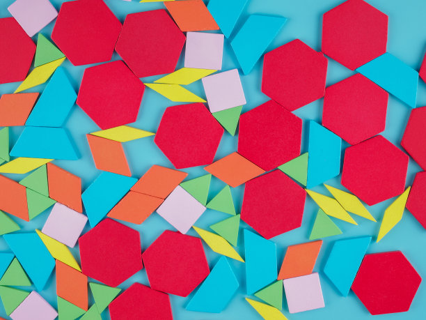 木构集由几何形状的不同颜色进行拼装工艺，选择性集中图片下载