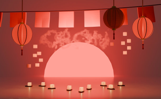 2024年日本传统节日盂朗盆节的庆祝活动。3 d渲染。图片下载