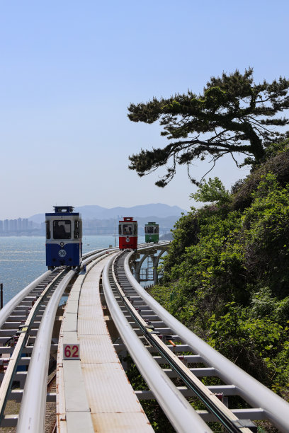 韩国釜山的美浦蓝线公园图片下载