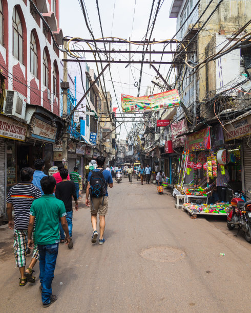 印度德里市中心的街道图片下载