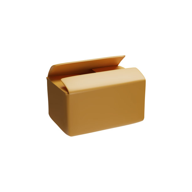 三维矢量插图与一个可靠的工艺矩形盒存储，包装和交付图片下载