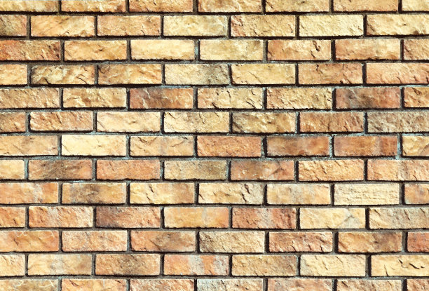 淡干质感的黄米色砖墙纹理(修图和色彩处理图像)图片下载