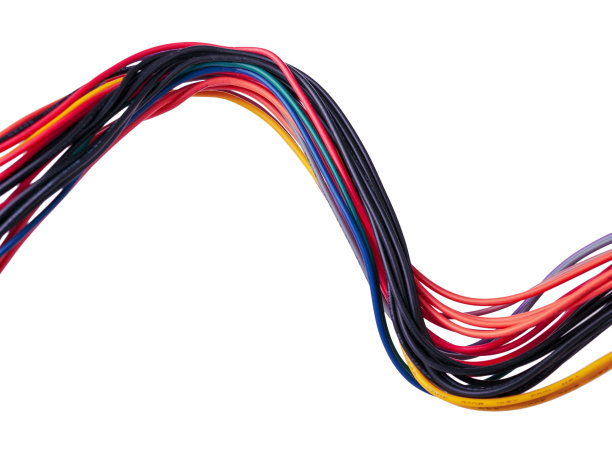 隔离在白色背景上的电子设备电源的电线图片下载