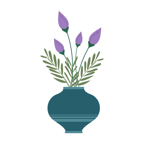 植物在锅矢量插图。卡通平面不同的室内盆栽装饰室内植物用于室内家庭或办公室装饰，绿色的花园花卉收藏图标孤立于白色图片下载