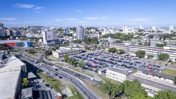 巴西圣保罗莫吉达斯克鲁兹大学鸟瞰图。图片下载