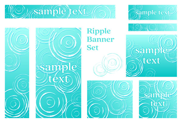 圆形水波纹横幅集图片下载